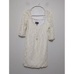 Laundry by Shelli Segal Womens Lace Top Cottagecore Knit Style White Size‎ S
